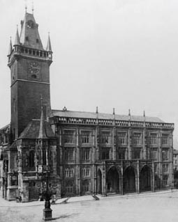 Staromstská radnice kol. r. 1900